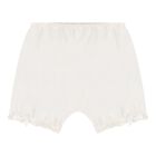 Baby Girls Ivory Bow Shorts, 1, hi-res