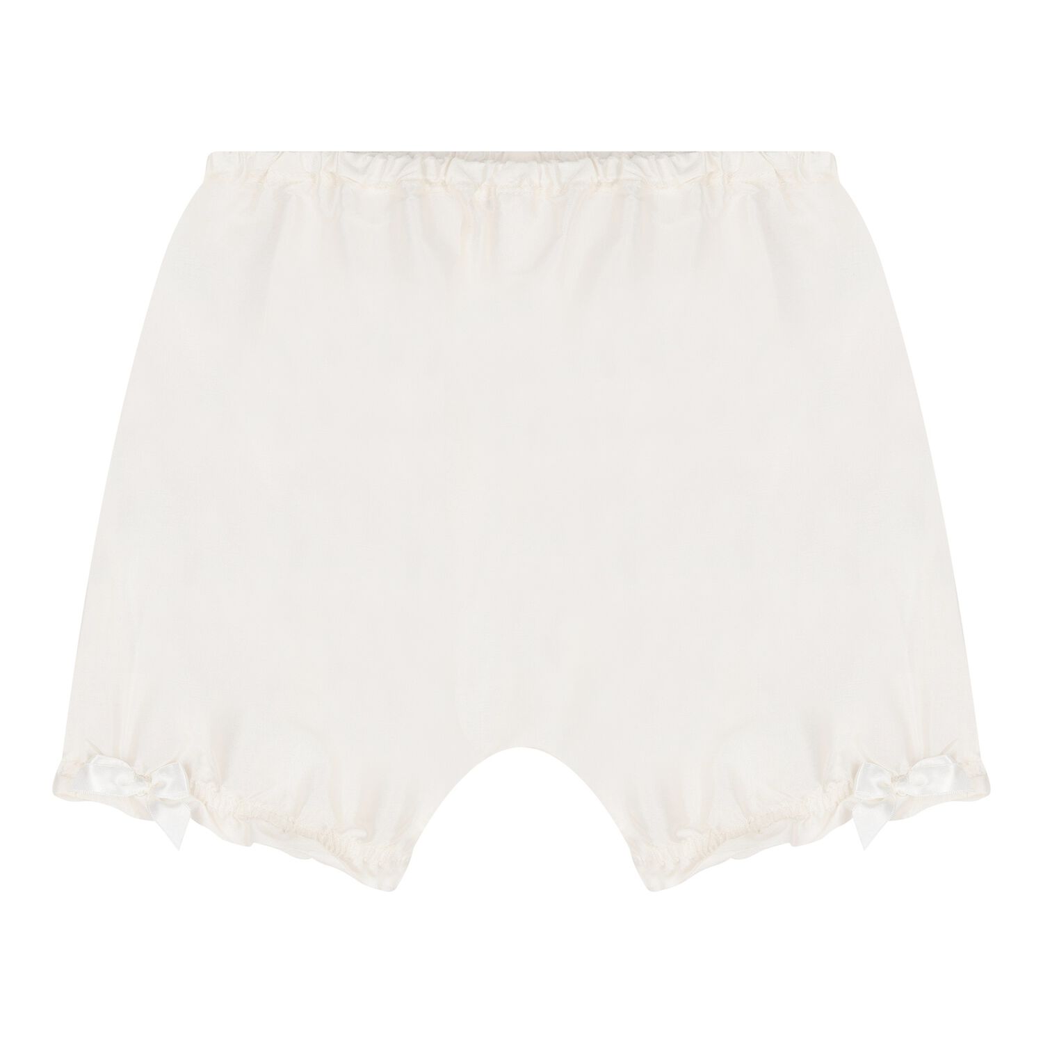 Baby Girls Ivory Bow Shorts, 1, hi-res