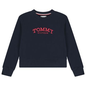 Girls Navy Blue Logo Sweatshirt