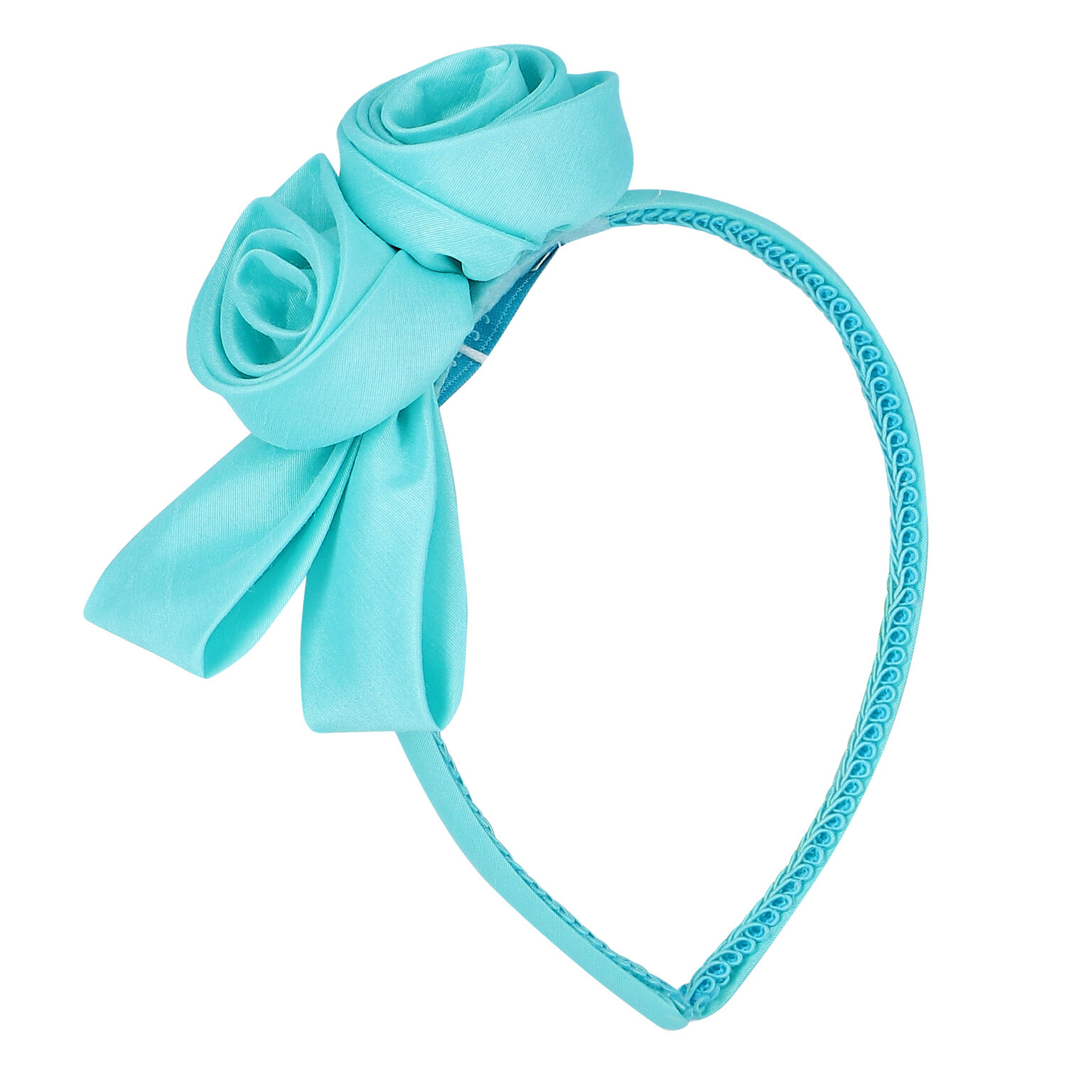 Girls Blue Floral Headband, 2, hi-res image number null