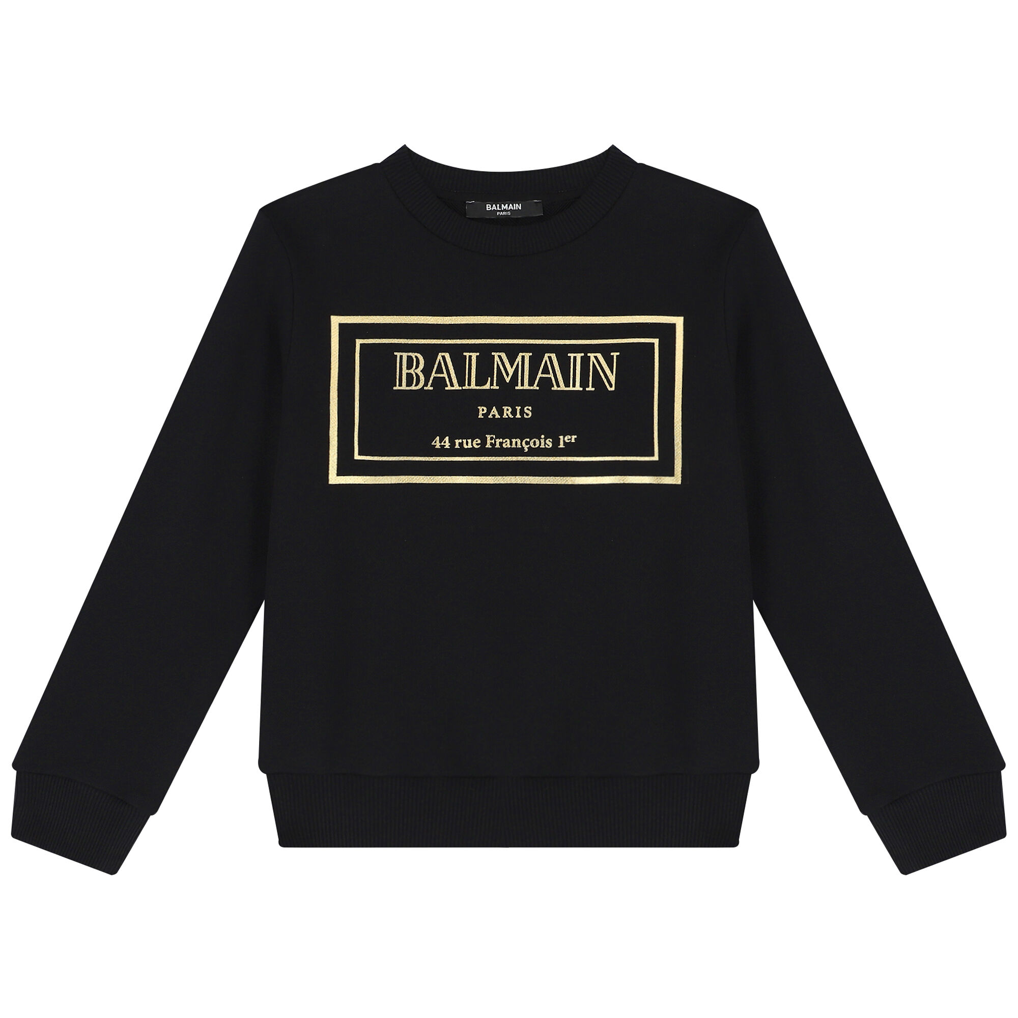 Balmain black and gold sweatshirt new arrivals