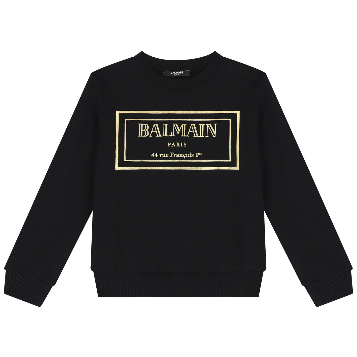 Black & Gold Logo Sweatshirt, 1, hi-res