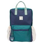 Boys Navy Blue, Green & Ivory Backpack ( 36CM ), 1, hi-res