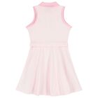 Girls Pink Logo Polo Dress , 2, hi-res
