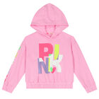 Girls Pink Hooded Top, 1, hi-res