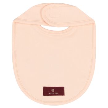 Orange Teddy Bear Logo Baby Bib