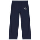 Boys Navy Logo Pyjamas, 1, hi-res
