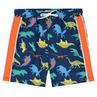 Boys Blue Swim Shorts, 1, hi-res