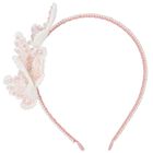 Girls White & Pink Embellished Butterfly Headband, 2, hi-res