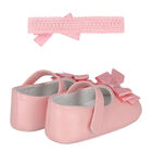 Baby Girls Pink Bow Pre Walker Shoes Set, 1, hi-res