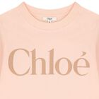 Girls Pink Logo Long Sleeve Top, 1, hi-res