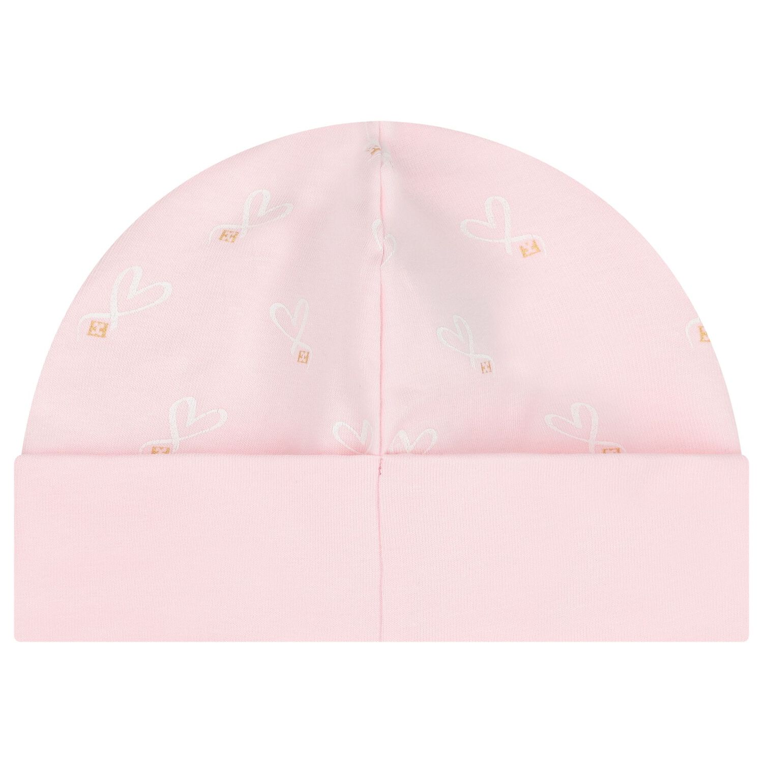 Baby Girls Pink Heart Logo Hat, 2, hi-res