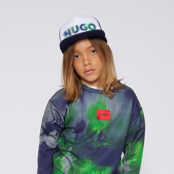 Boys Navy & White Logo Cap