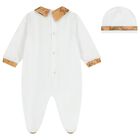 White & Beige Geo Map Babygrow Gift Set , 2, hi-res