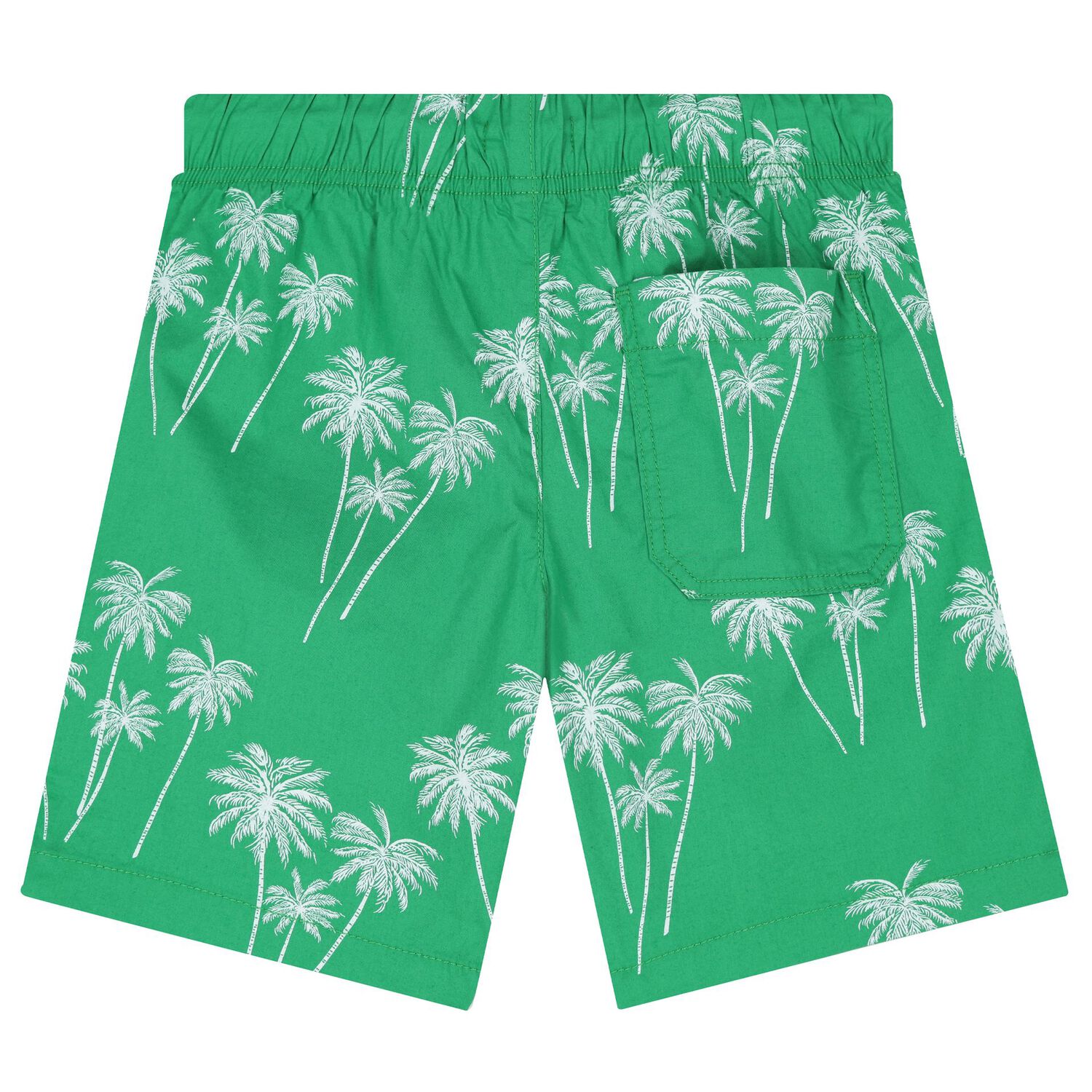 Boys Green Palm Tree Shorts, 1, hi-res