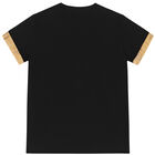 Boys Black & Beige Logo T-Shirt, 1, hi-res