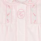 Baby Girls Pink Embroidered Collar Babygrow, 2, hi-res