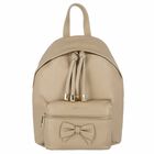 Girls Beige Leather Backpack , 2, hi-res