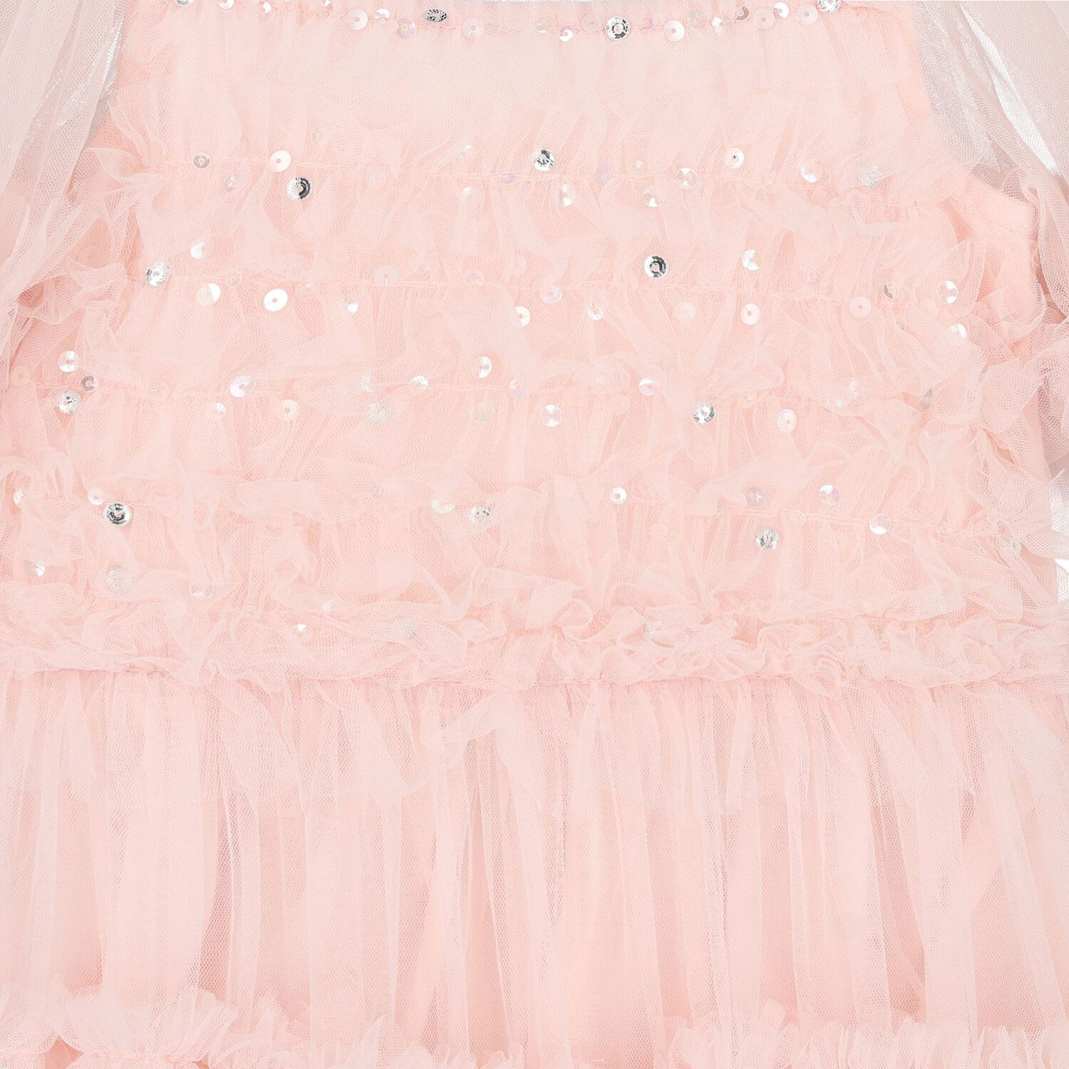 Girls Pink Ruffled Tulle Dress, 1, hi-res image number null