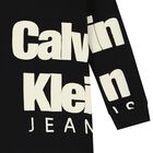 Boys Black Logo Long Sleeve Top, 1, hi-res