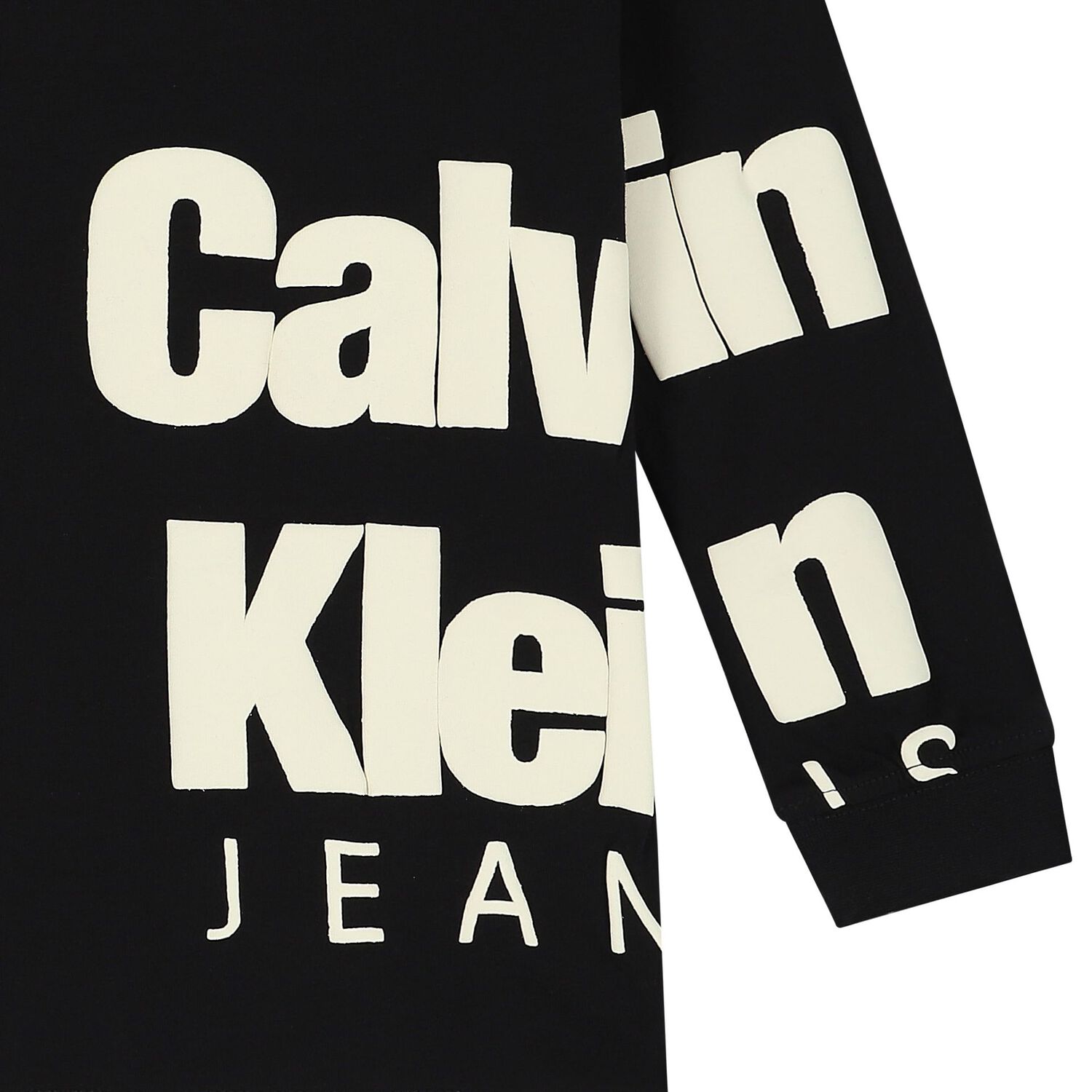 Boys Black Logo Long Sleeve Top, 1, hi-res