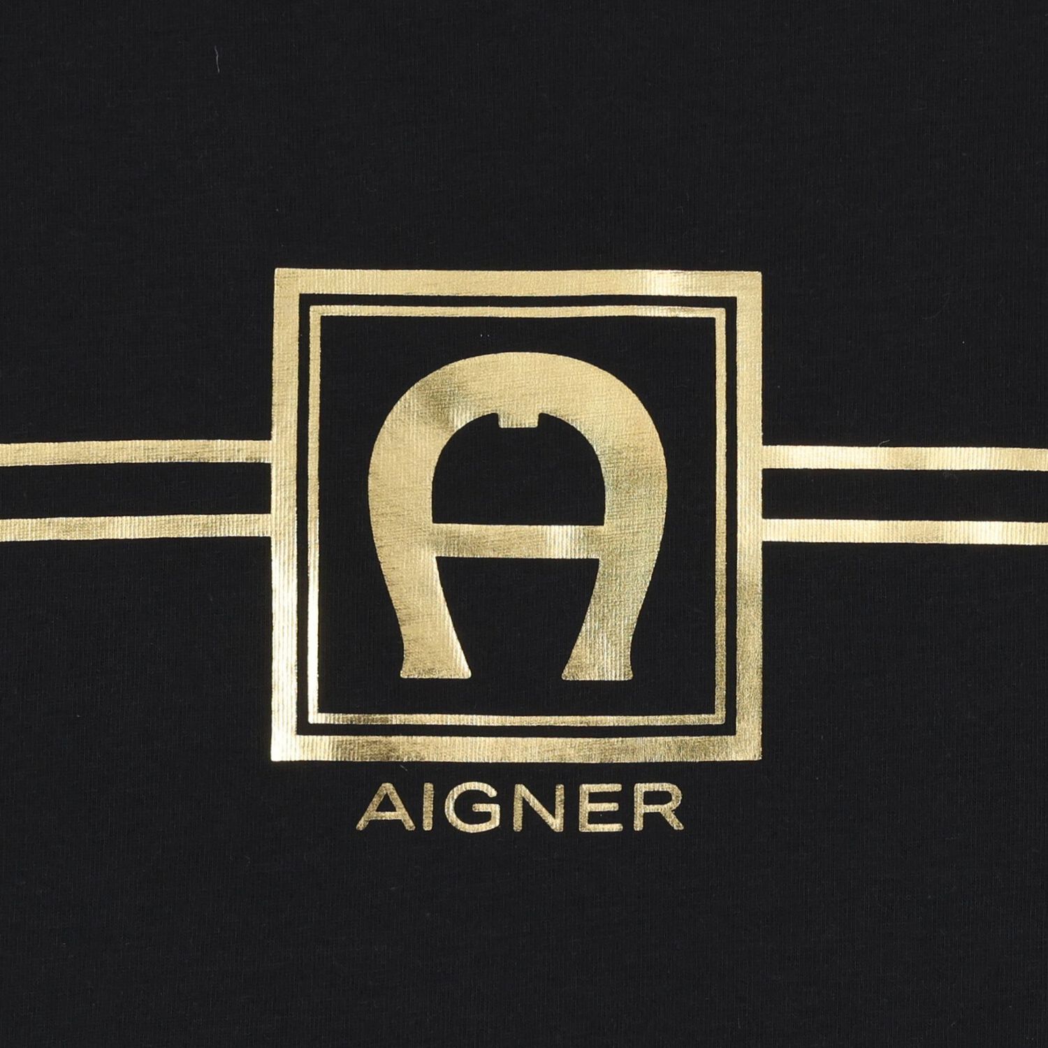 Younger Boys Black & Gold Logo T-Shirt, 2, hi-res