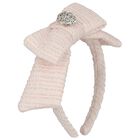 Girls Pink Chiffon Bow Headband, 1, hi-res