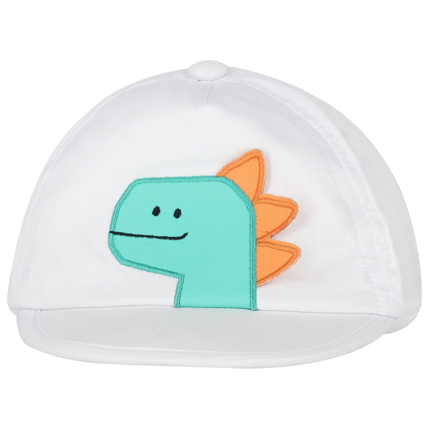 Baby Boys White Dinasaur Cap, 3, hi-res image number null