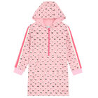 Girls Pink Printed Dress, 1, hi-res
