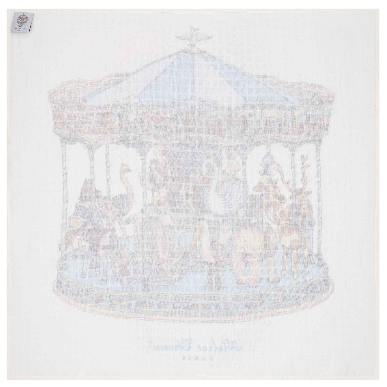 Baby Boys White & Blue Signature Carrés Gift Set, 2, hi-res