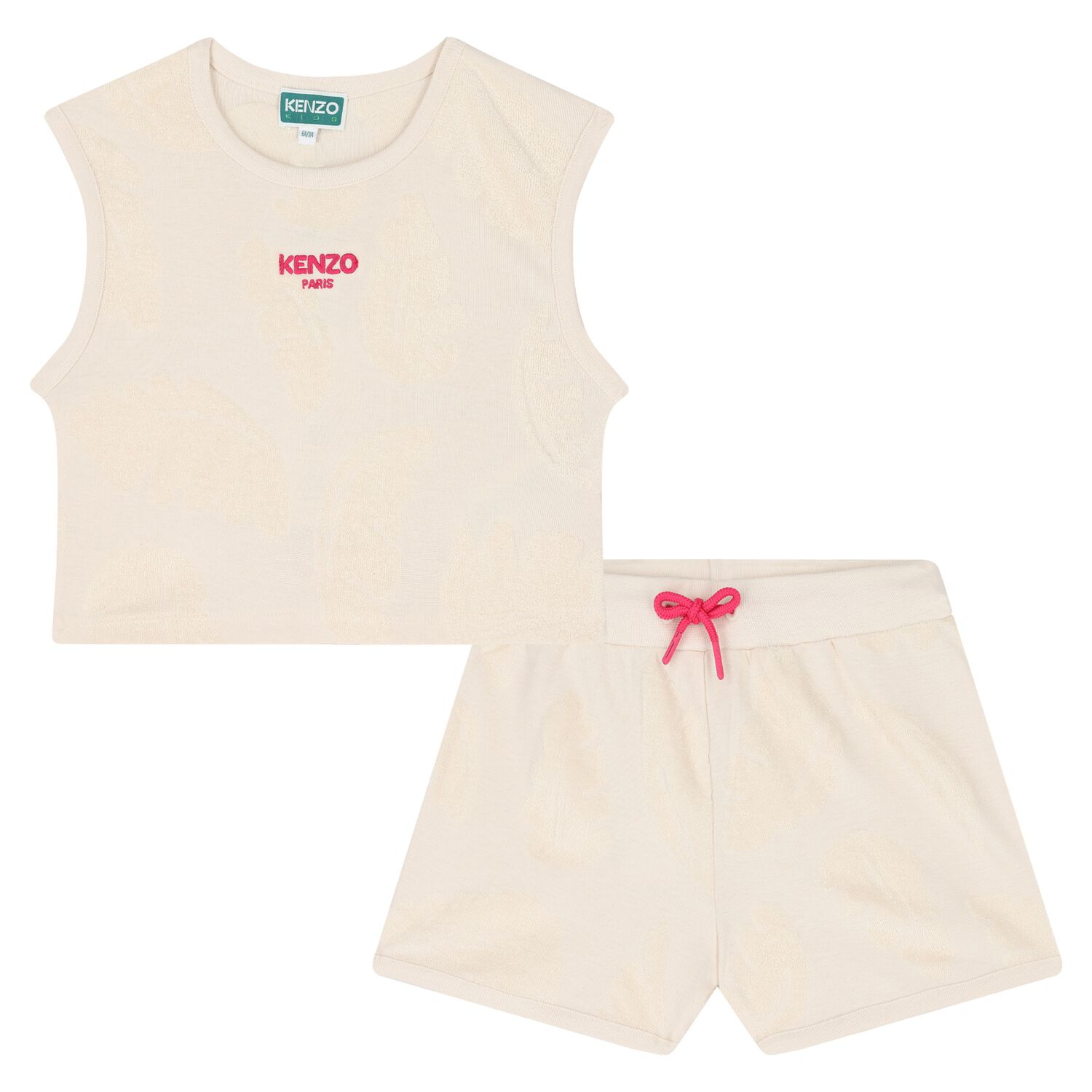 Girls Ivory Logo Shorts Set, 1, hi-res image number null