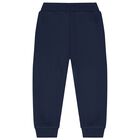 Younger Boys Navy Blue Logo Tracksuit, 1, hi-res