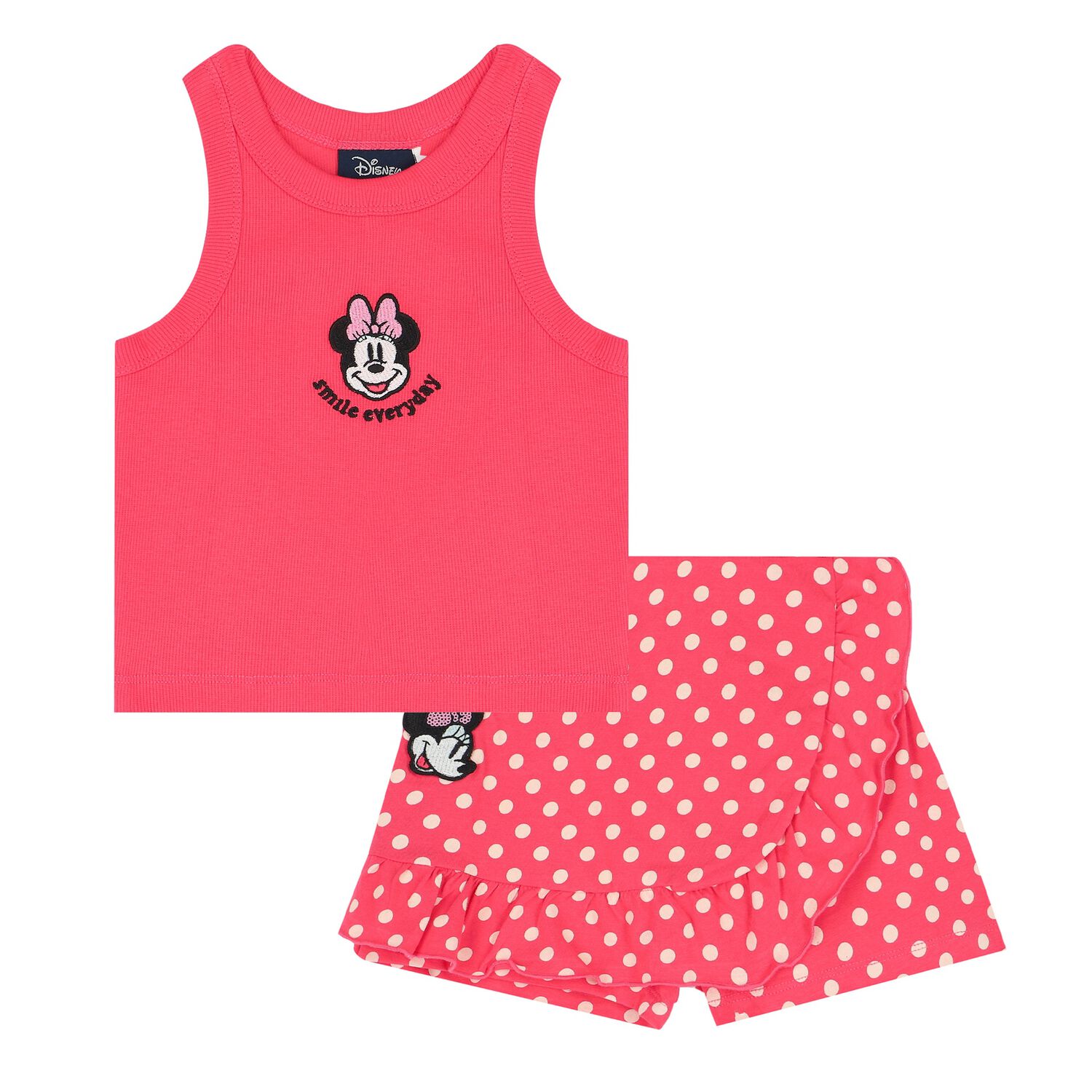 Girls Pink Minnie Mouse Shorts Set, 1, hi-res image number null