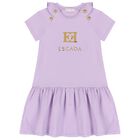Girls Purple Logo Dress, 1, hi-res