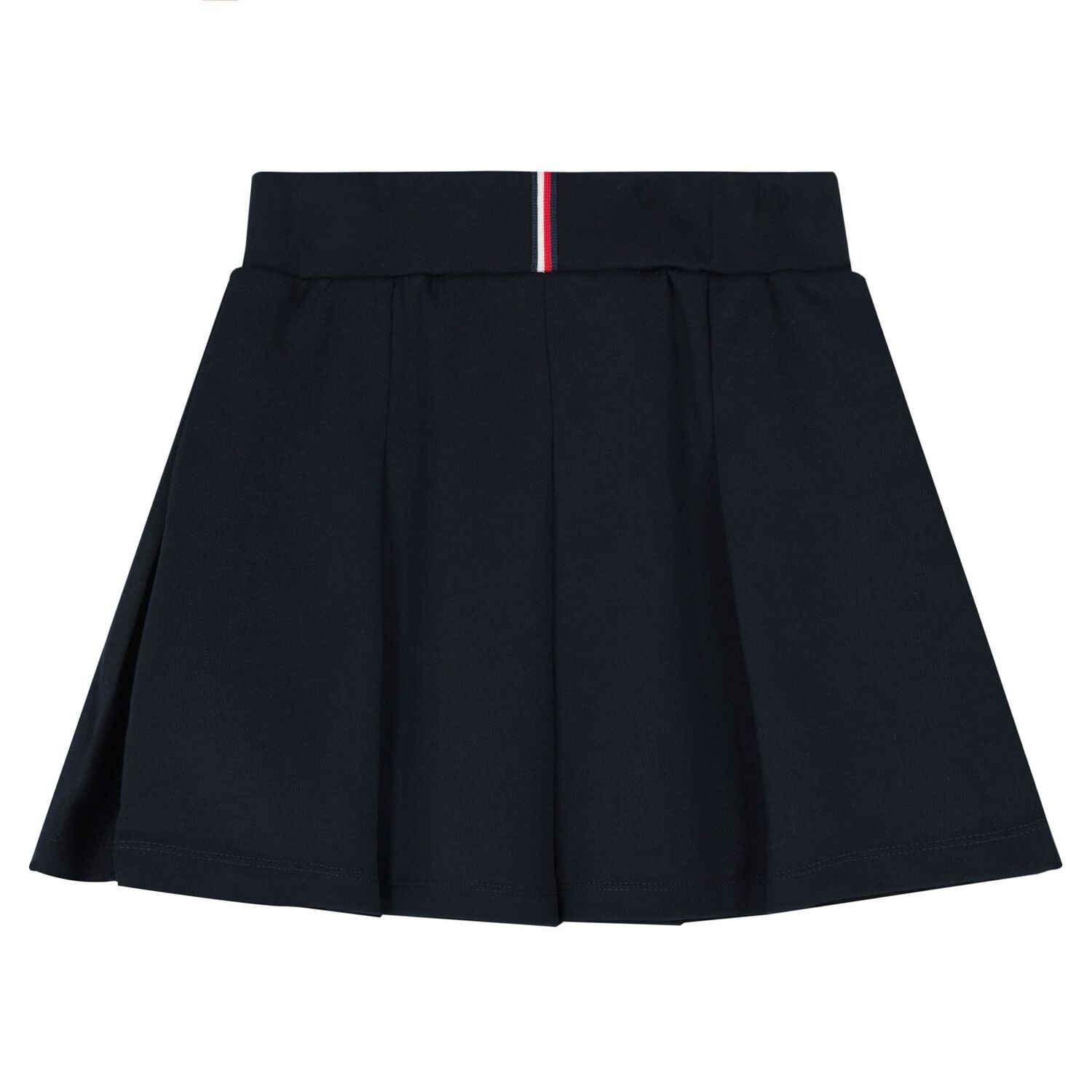 Girls Navy blue Logo Pleated Skirts, 1, hi-res