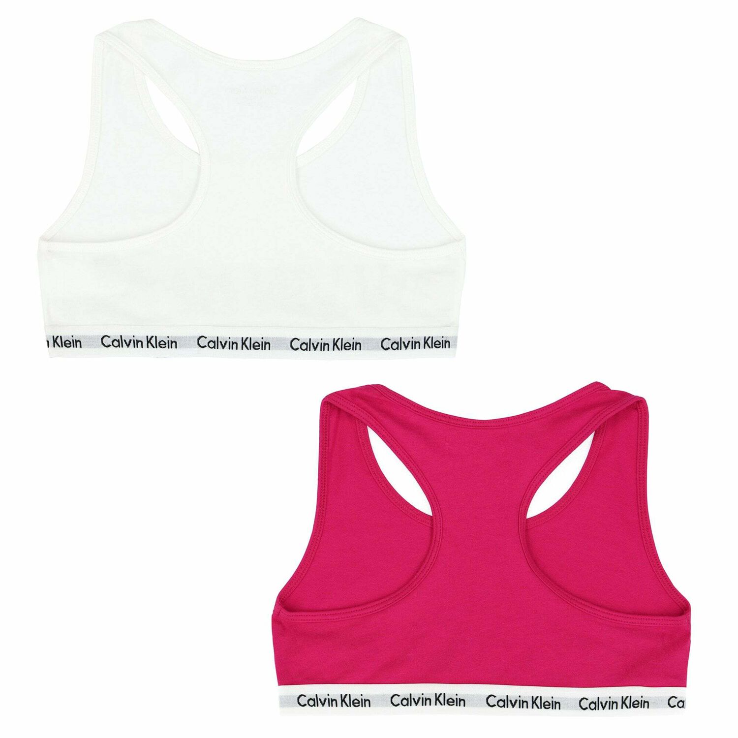 Girls Pink & White Bra Tops (2 Pack), 1, hi-res image number null