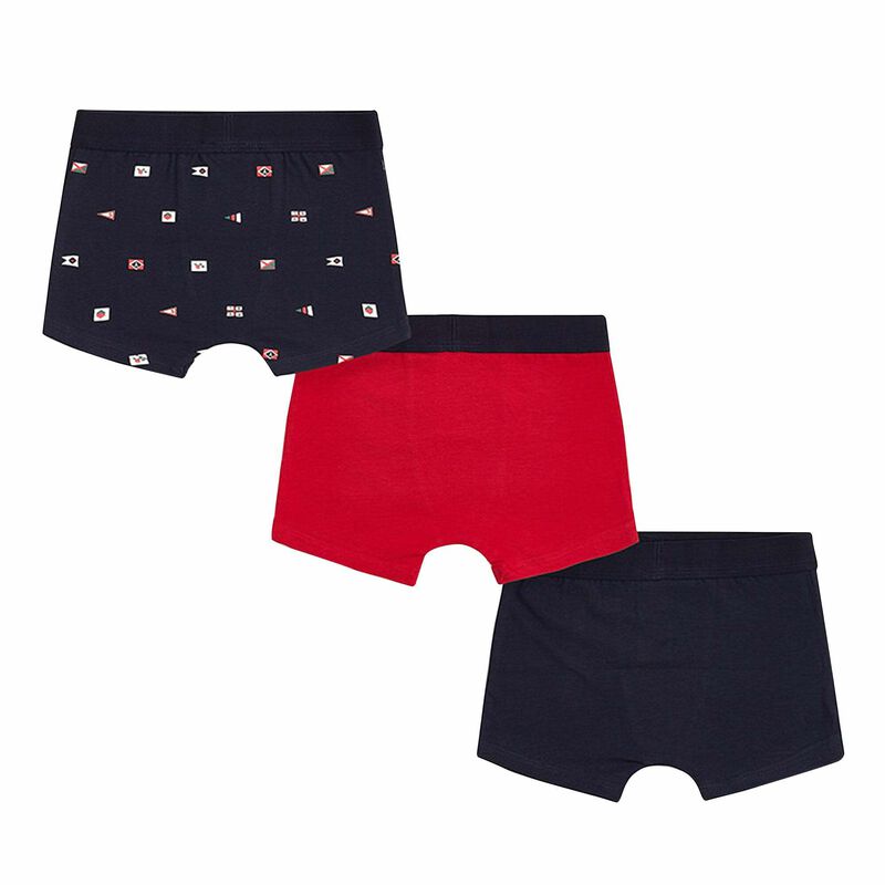 Boys Blue & Red Boxer Shorts (3 Pack), 1, hi-res image number null