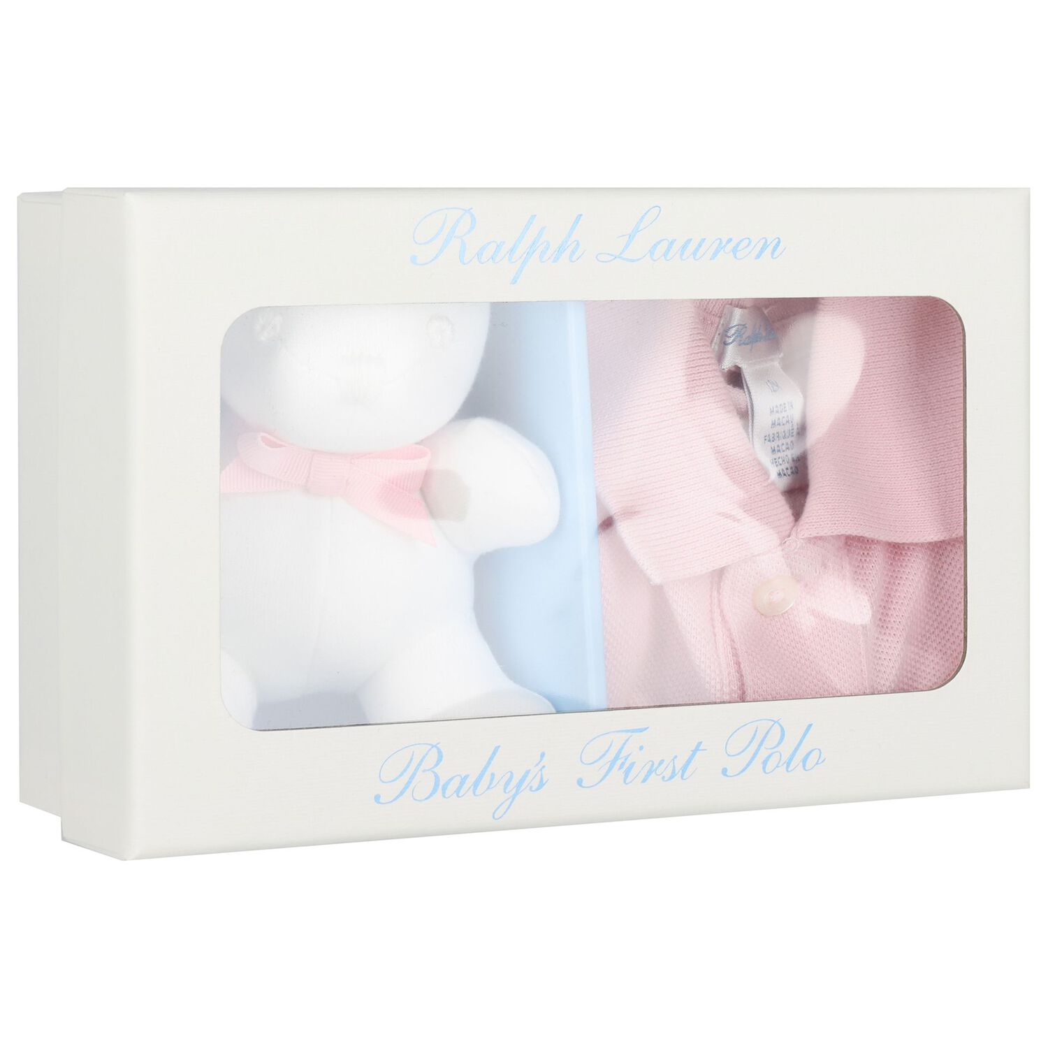 Baby Girls Pink Logo Polo Shirt Gift Set, 1, hi-res