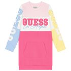 Girls Multi-Coloured Sweatshirt Dress, 1, hi-res
