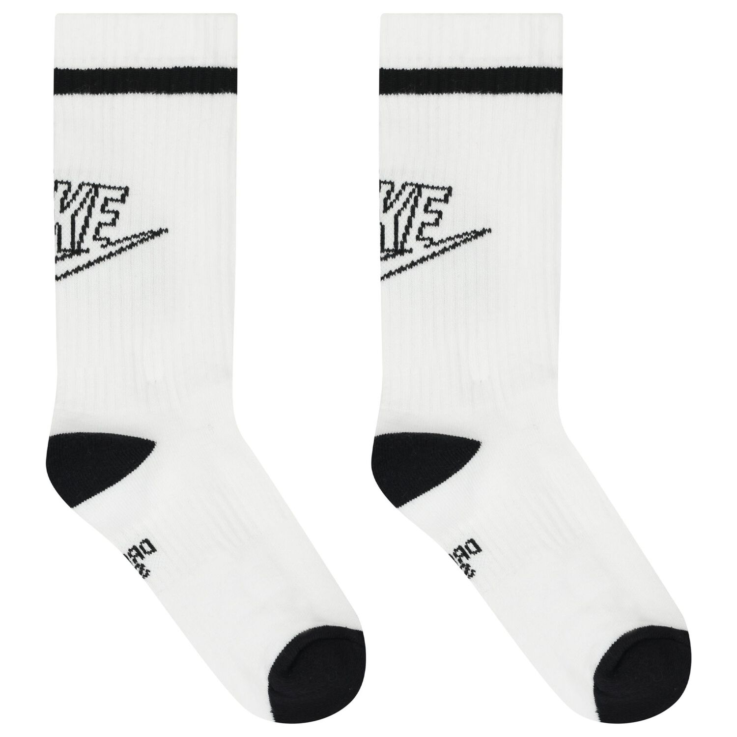 Boys White, Black & Grey Logo Socks ( 6-Pack ), 1, hi-res