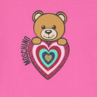Girls Pink Teddy Logo T-Shirt, 1, hi-res