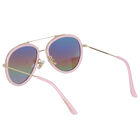 Girls Pink Aviator Sunglasses, 1, hi-res