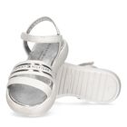Girls White Logo Sandals, 1, hi-res