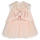 Girls Pink Rhinestone Tulle Dress, 1, hi-res