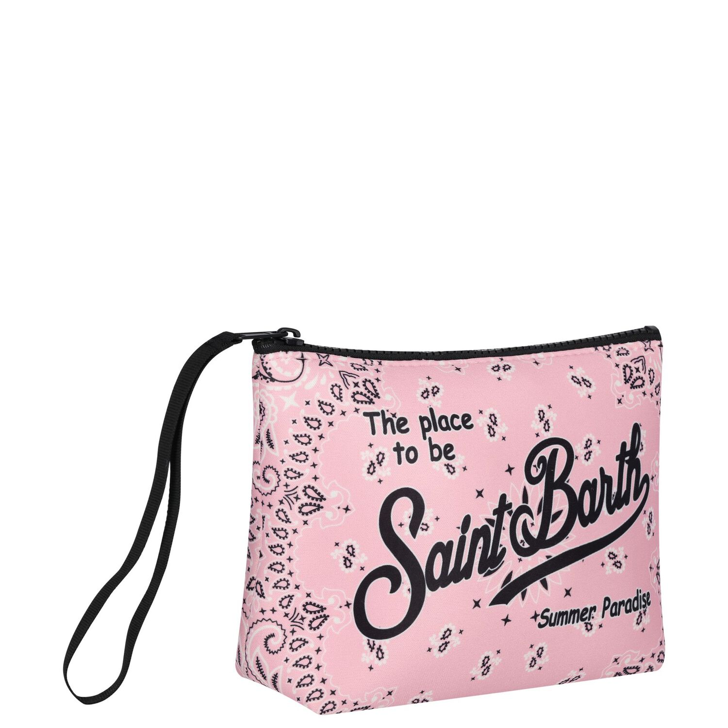 Girls Pink Logo Pouch, 1, hi-res