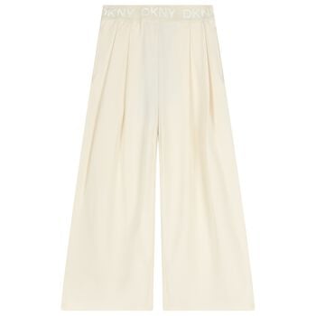 Girls Ivory Logo Trousers