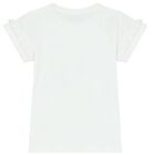 Girls White Logo T-Shirt, 1, hi-res