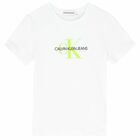Girls White Logo T-Shirt, 4, hi-res