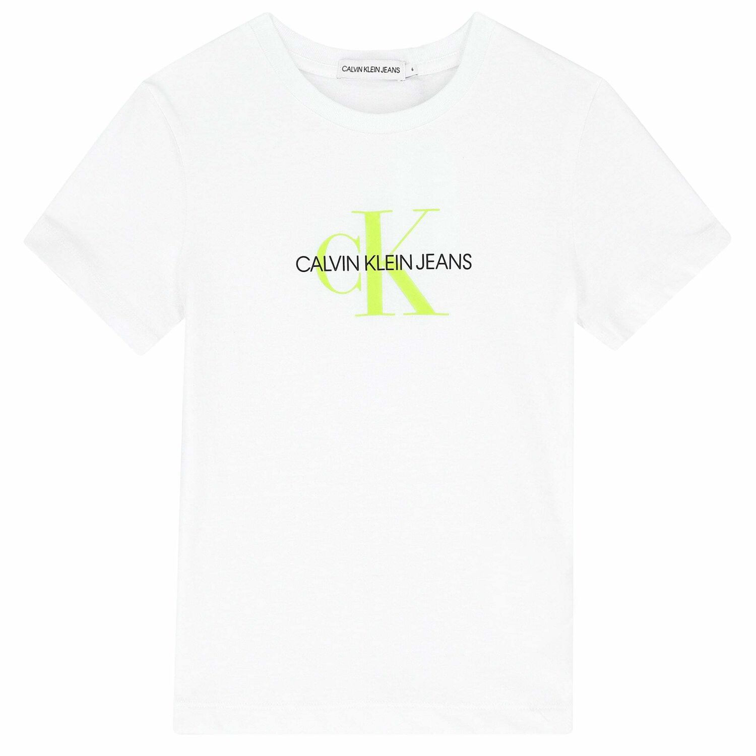 Girls White Logo T-Shirt, 4, hi-res