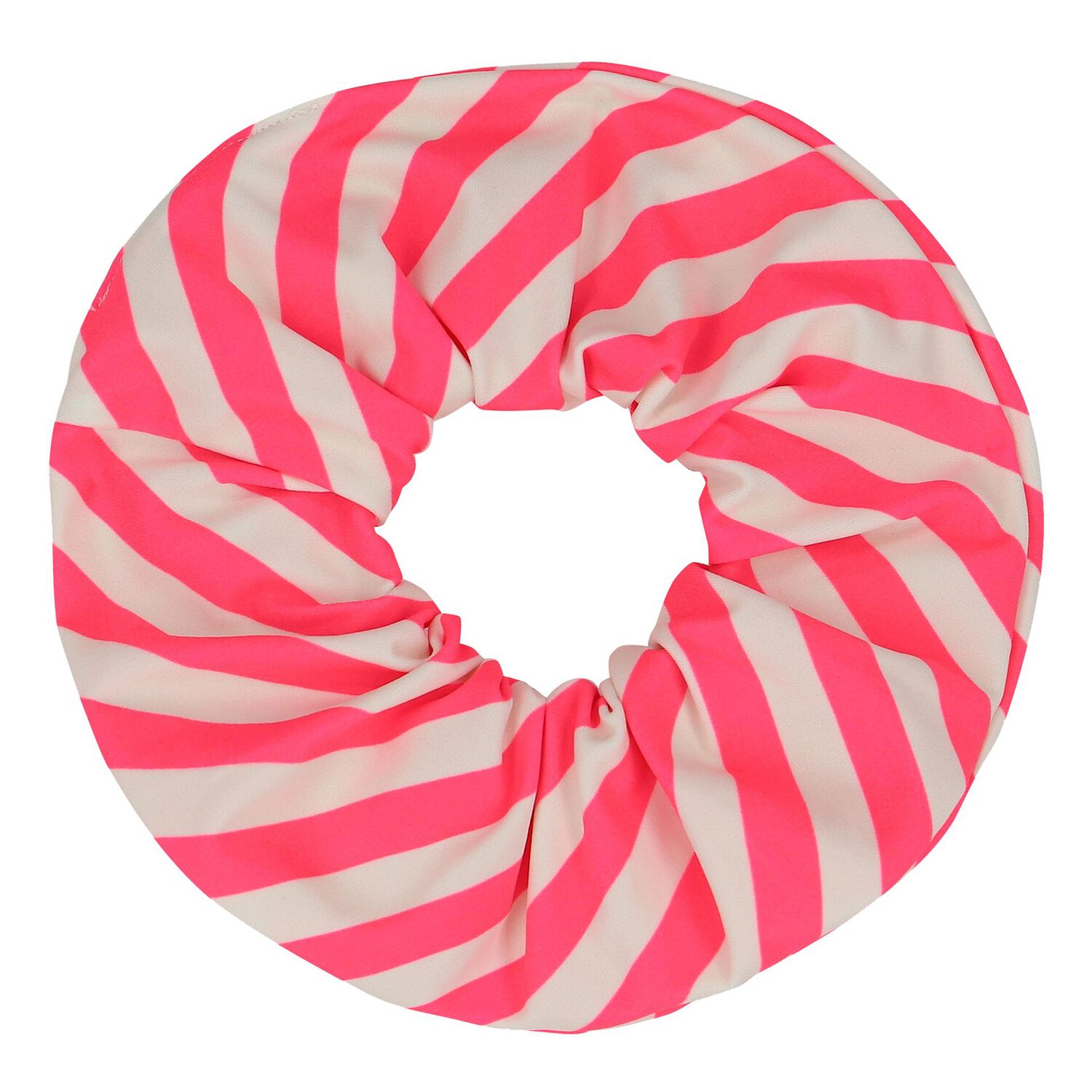 Girls White & Pink Striped Logo Swimsuit, 1, hi-res image number null